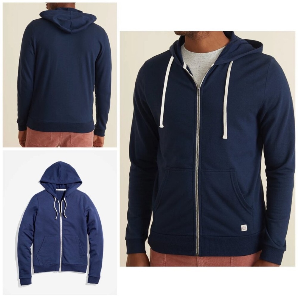 Marine Layer Afternoon Hoodie In True Navy